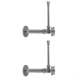 Antique Brass Standard Plumbing Supply Jaclo 618-6-71-AB 3/8 IPS x 3/8 OD Compression Valve Kit with Contemporary Square Lever Handle 